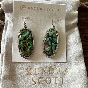 Kendra Scott Elle Earrings in Abalone & Rhodium